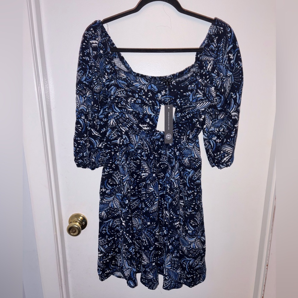 ASU WISH | Women’s Medium | New | NWT | Off Shoulder | Blue | Floral | Dainty - Picture 2 of 15